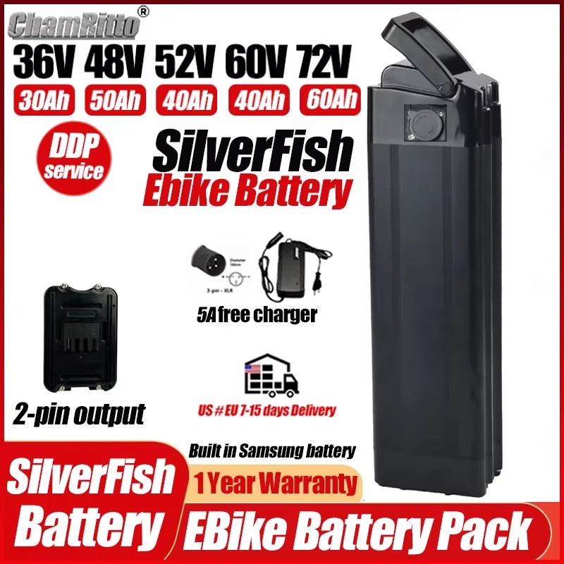 Electric Bicycle Battery 72V 30Ah - 36v48v52v 60v 72v Bafang 1000w 2000w