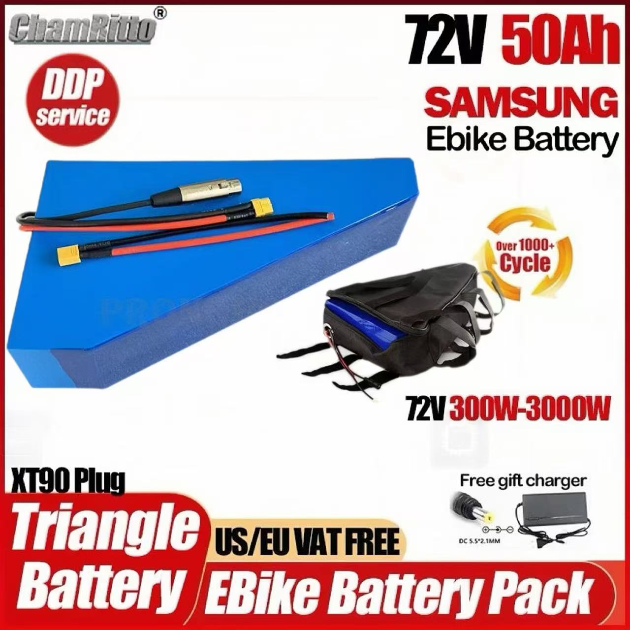 Electric Bicycle Battery 72V 30Ah - 72v 3000w Electric bicycle cham rider