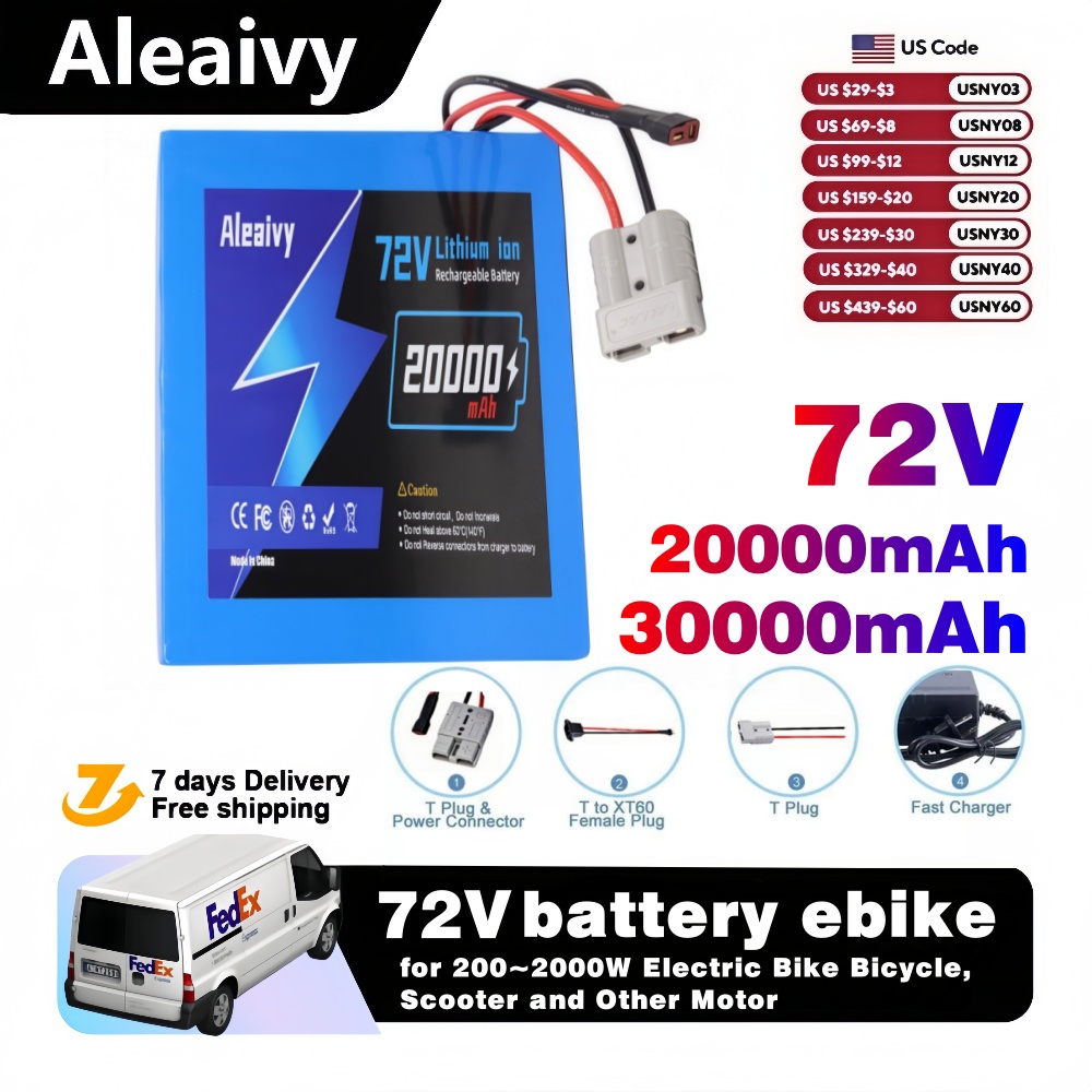 Electric Bicycle Battery 72V 30Ah - Ship from US 72V 20Ah 30Ah