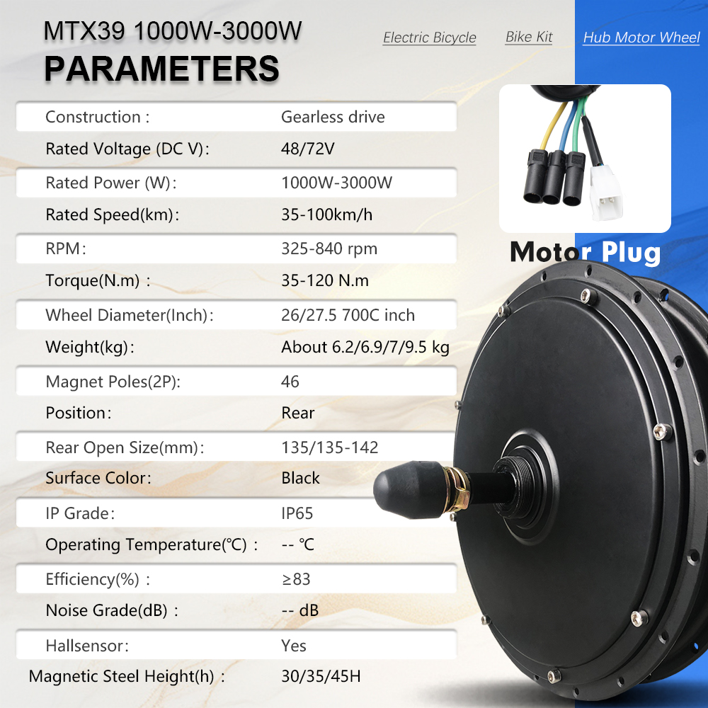 MTX Rim Electric Bike Conversi - 72V 5000W Hub Motor Kit ulasan dan harga