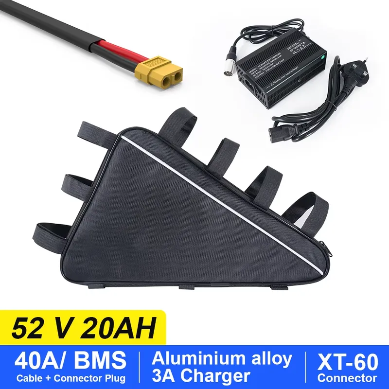 2026 US Triangle Lithium Elect - Ebike Battery 52V 20Ah Triangle Pack ulasan dan harga