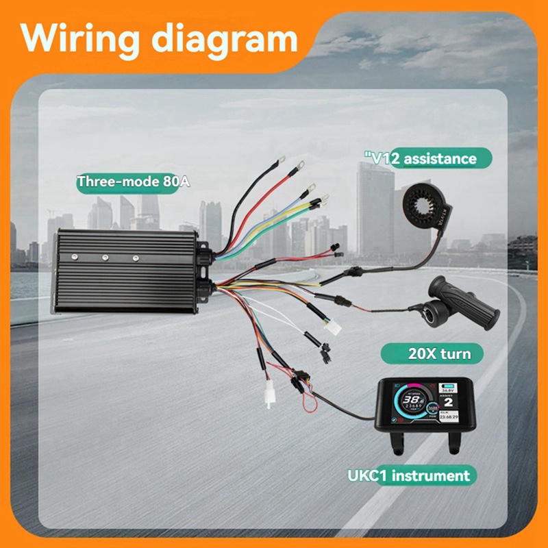 E-Bicycle Three Mode Controlle - Sine Wave Controller 48V 72V 80A ulasan dan harga