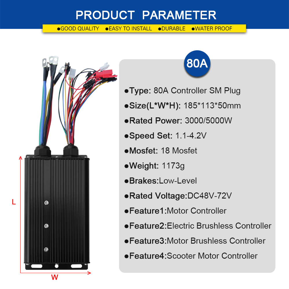 Ebike Sine Wave Controller 48V - Sine Wave Controller 48V 72V 80A ulasan dan harga