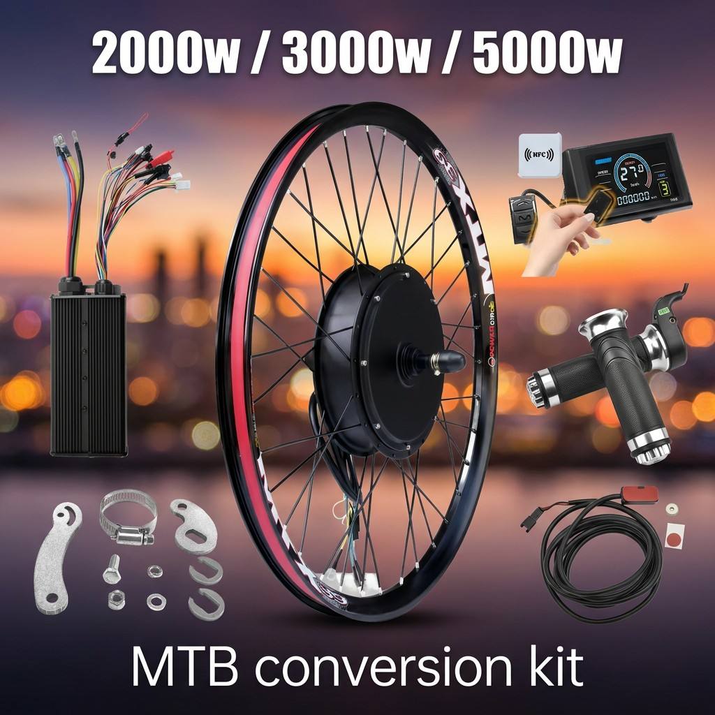72V 5000W Ebike Kit with S966  - 72V 5000W Hub Motor Kit ulasan dan harga