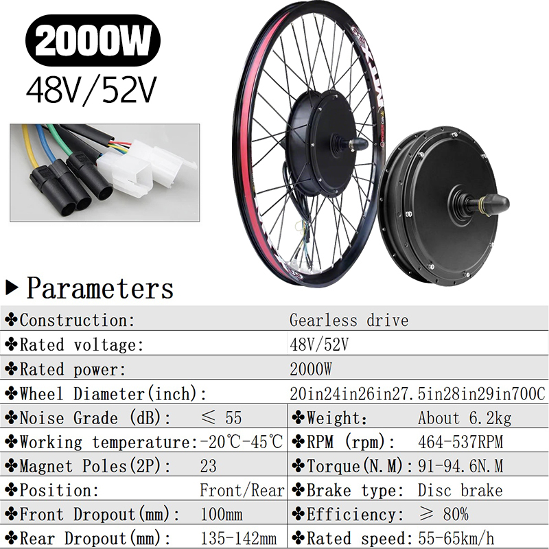 72V 5000W Ebike Kit with S966  - 72V 5000W Hub Motor Kit ulasan dan harga