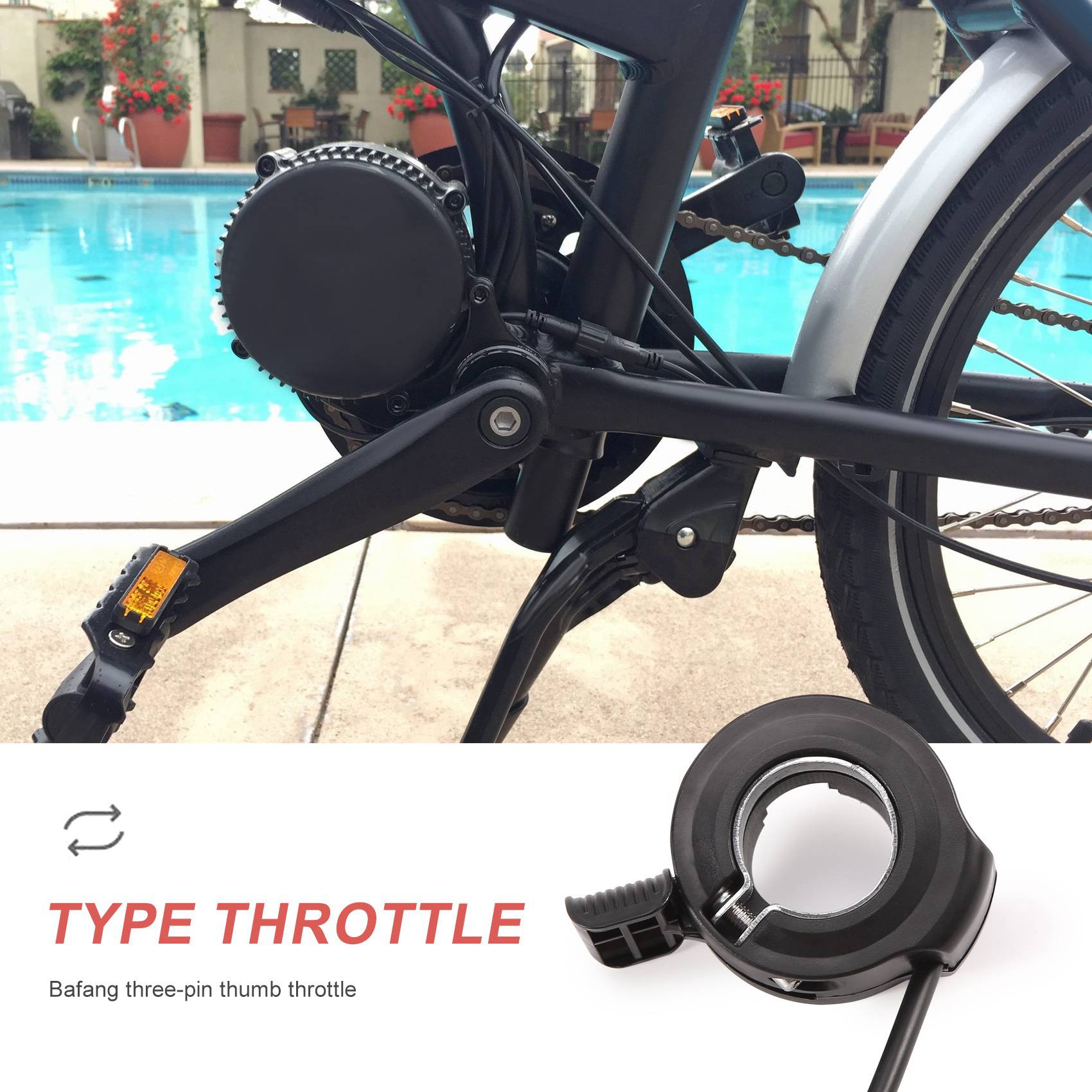 Happy New- Thumb Throttle for  - Mid Drive Motor Kit 52V 1000W ulasan dan harga