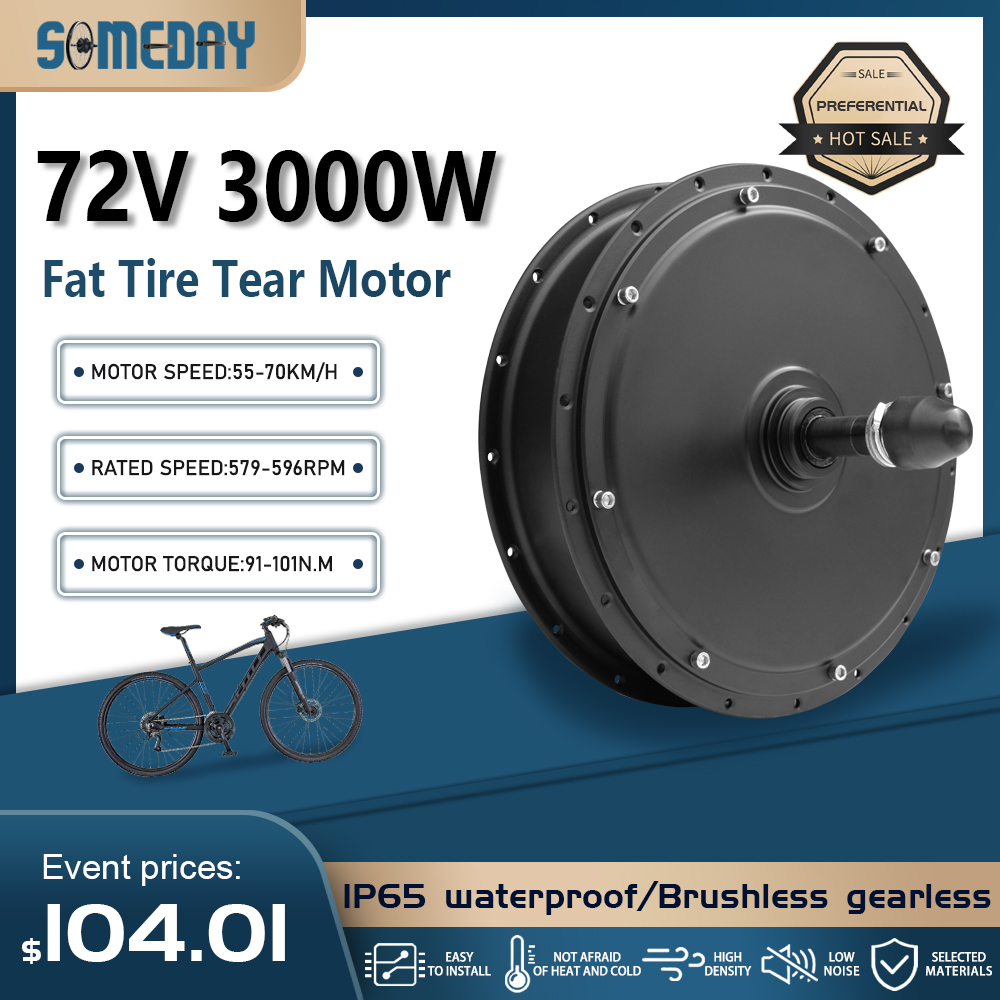 Fat tire E-Bike Motor 72V 3000 - Ebike Conversion Kit 72V 3000W ulasan dan harga