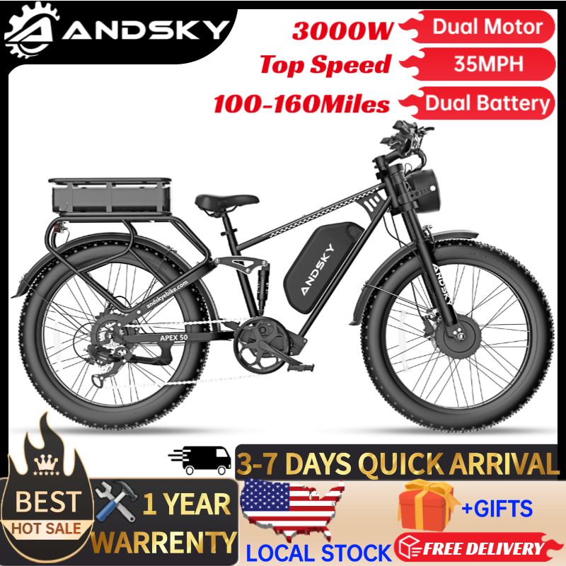 ANDSKY Apex50 AWD Electric Bik - Mid Drive Motor Kit 52V 1000W ulasan dan harga